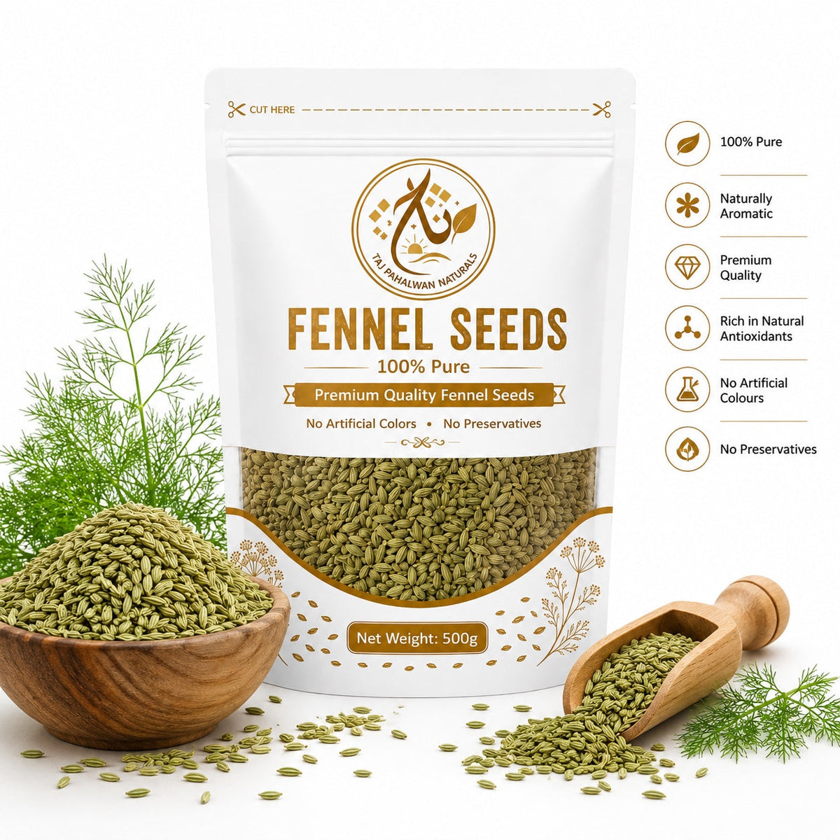 Taj Pahalwan Fennel Seeds (Saunf)