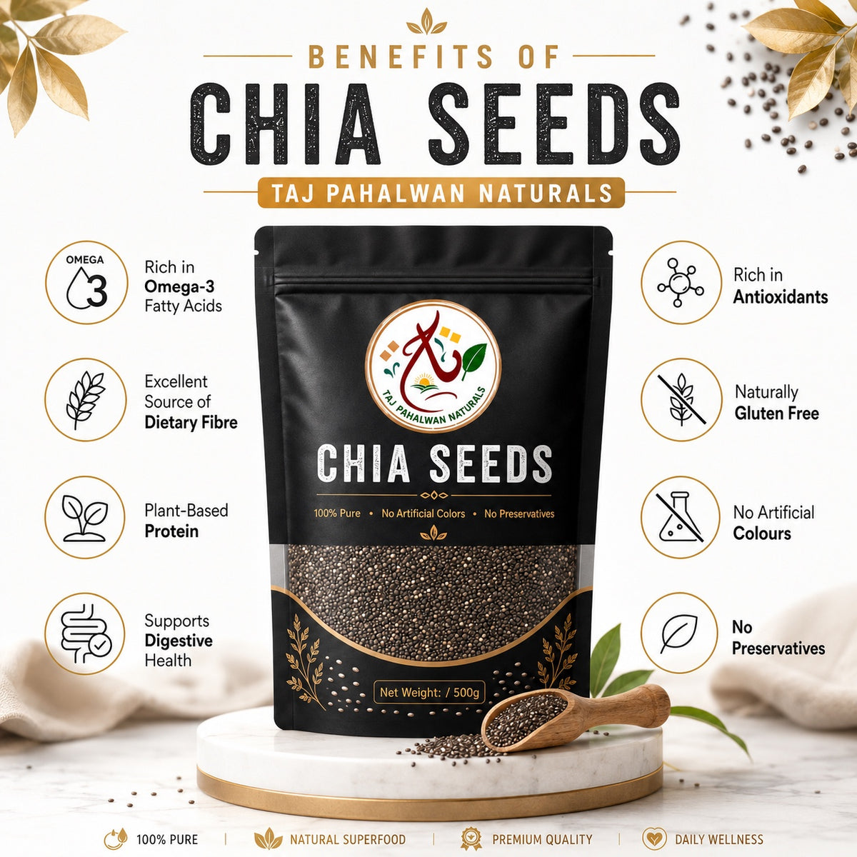 Taj Pahalwan Chia Seeds How to Use